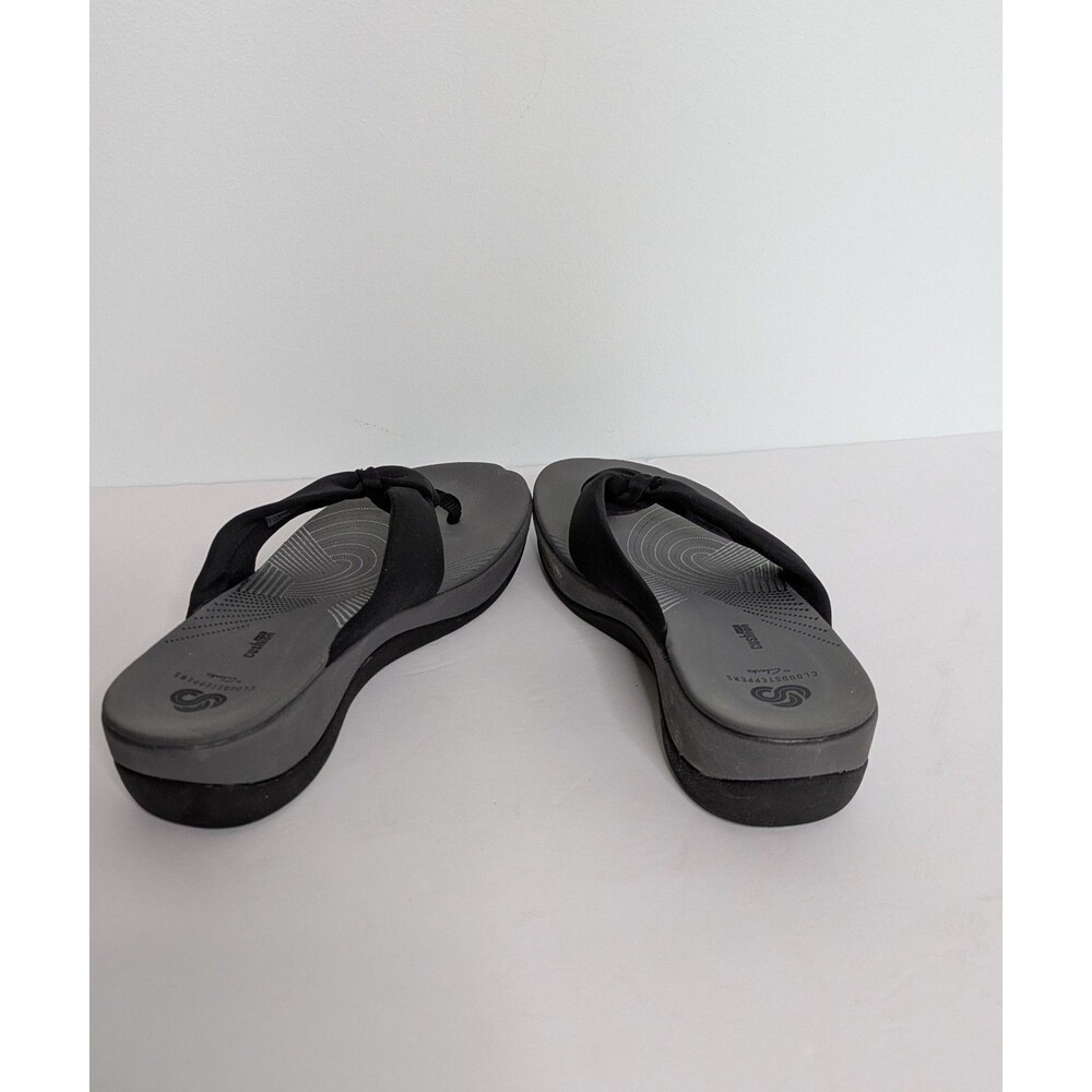 Clarks Shoes Women's 9M Arla Glison Flip-Flops Thong Sandal Cloudsteppers Black - Picture 4 of 8